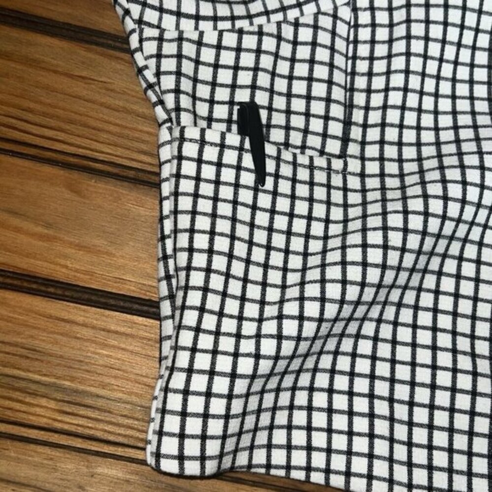 Cabi Womens Jacket Size XS Black White Windowpane Plaid Long Sleeve Blazer‎ - Picture 7 of 7